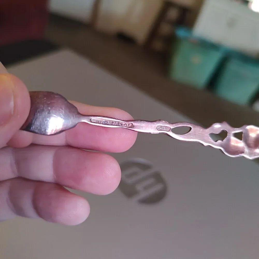 VTG Silver Tone Two-Prong Pickle Fork Flatware Nils Johan EPNS Alpacca Sweden